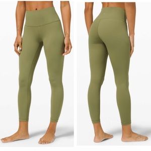 Lululemon- bronze green wunder under high rise tight 25" full on luxtreme